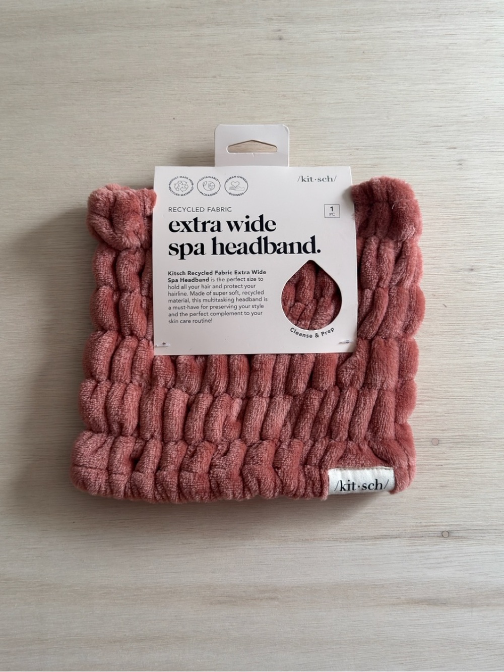 Kitsch Extra Wide Spa Headband in Dusty Rose